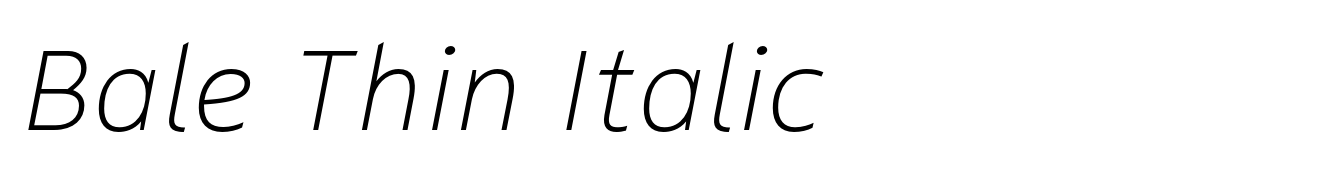 Bale Thin Italic